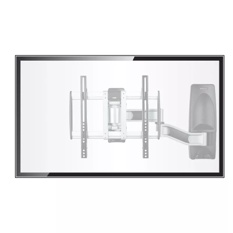 StarTech.com Suporte de parede para TV articulado, suporte de parede VESA, compatível com televisores de 26 a 65 polegadas/99 lb/planos/curvos, suporte de parede plano extensível para TV, suporte de parede de canto ajustável para TV