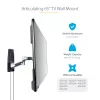 StarTech.com Suporte de parede para TV articulado, suporte de parede VESA, compatível com televisores de 26 a 65 polegadas/99 lb/planos/curvos, suporte de parede plano extensível para TV, suporte de parede de canto ajustável para TV