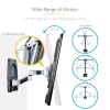 StarTech.com Suporte de parede para TV articulado, suporte de parede VESA, compatível com televisores de 26 a 65 polegadas/99 lb/planos/curvos, suporte de parede plano extensível para TV, suporte de parede de canto ajustável para TV