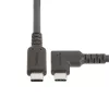 StarTech.com Cabo USB-C angular robusto de 50 cm, USB 3.2 Gen 2 (10 Gbit/s), cabo de dados USB-C para C totalmente equipado, 4K 60Hz DP Alt-Mode, 100 W Power Delivery – cabo USB Type-C de 90 graus