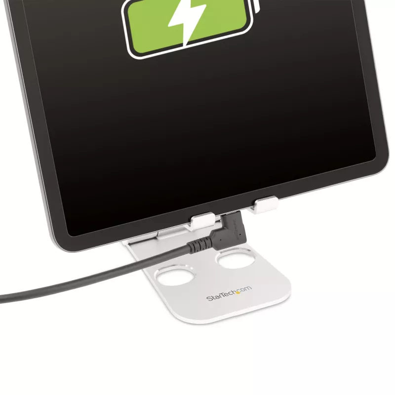 StarTech.com Cabo USB-C angular robusto de 50 cm, USB 3.2 Gen 2 (10 Gbit/s), cabo de dados USB-C para C totalmente equipado, 4K 60Hz DP Alt-Mode, 100 W Power Delivery – cabo USB Type-C de 90 graus