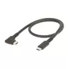 StarTech.com Cabo USB-C angular robusto de 50 cm, USB 3.2 Gen 2 (10 Gbit/s), cabo de dados USB-C para C totalmente equipado, 4K 60Hz DP Alt-Mode, 100 W Power Delivery – cabo USB Type-C de 90 graus