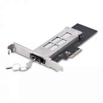 StarTech.com Rack móvel/backplane M.2 NVMe SSD para PCIe x4 com gaveta removível para slot de expansão PCI Express, instalação sem ferramentas, baia de disco hot-swap PCIe 4.0/3.0, fechadura com chave – 2 chaves incluídas