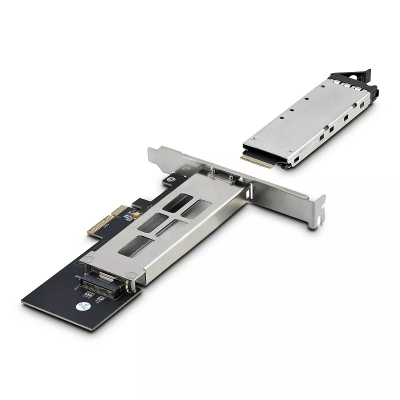 StarTech.com Rack móvel/backplane M.2 NVMe SSD para PCIe x4 com gaveta removível para slot de expansão PCI Express, instalação sem ferramentas, baia de disco hot-swap PCIe 4.0/3.0, fechadura com chave – 2 chaves incluídas