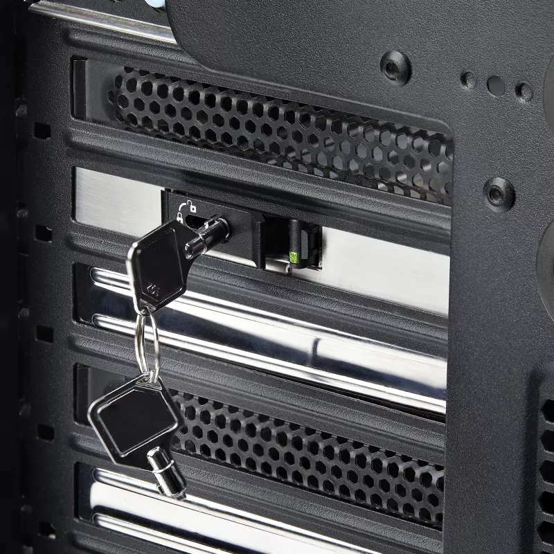 StarTech.com Rack móvel/backplane M.2 NVMe SSD para PCIe x4 com gaveta removível para slot de expansão PCI Express, instalação sem ferramentas, baia de disco hot-swap PCIe 4.0/3.0, fechadura com chave – 2 chaves incluídas