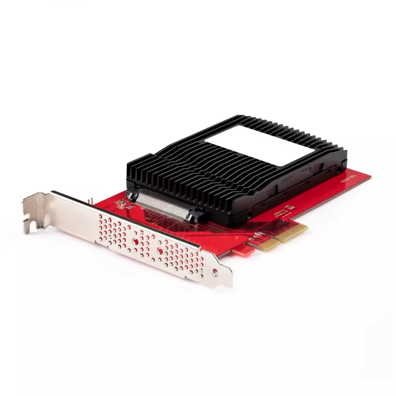 StarTech.com placa adaptadora de U.3 para PCIe, adaptador PCIe 4.0 x4 para SSD NVMe U.3 de 2,5 polegadas, placa de expansão PCI Express SFF-TA-1001 para desktops/servidores, em conformidade com TAA – independente do sistema operativo