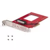 StarTech.com placa adaptadora de U.3 para PCIe, adaptador PCIe 4.0 x4 para SSD NVMe U.3 de 2,5 polegadas, placa de expansão PCI Express SFF-TA-1001 para desktops/servidores, em conformidade com TAA – independente do sistema operativo