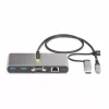 StarTech.com Hub USB-C de 2 portas com Ethernet e RS-232, dongle USB-C para USB-A acoplado, pass-through 100 W PD, 2x USB-A 5 Gbit/s, Ethernet Gigabit, RS232 Série (FTDI)