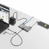StarTech.com Hub USB-C de 2 portas com Ethernet e RS-232, dongle USB-C para USB-A acoplado, pass-through 100 W PD, 2x USB-A 5 Gbit/s, Ethernet Gigabit, RS232 Série (FTDI)