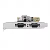 StarTech.com Placa de interface série PCI Express de 2 portas, placa série PCIe dual port para RS232 (DB9), UART 16C1050, suportes Low/Full Profile, retenção de COM, para Windows/Linux