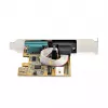 StarTech.com Placa de interface série PCI Express de 2 portas, placa série PCIe dual port para RS232 (DB9), UART 16C1050, suportes Low/Full Profile, retenção de COM, para Windows/Linux
