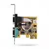 StarTech.com Placa de interface série PCI Express de 2 portas, placa série PCIe dual port para RS232 (DB9), UART 16C1050, suportes Low/Full Profile, retenção de COM, para Windows/Linux