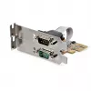 StarTech.com Placa de interface série PCI Express de 2 portas, placa série PCIe dual port para RS232 (DB9), UART 16C1050, suportes Low/Full Profile, retenção de COM, para Windows/Linux
