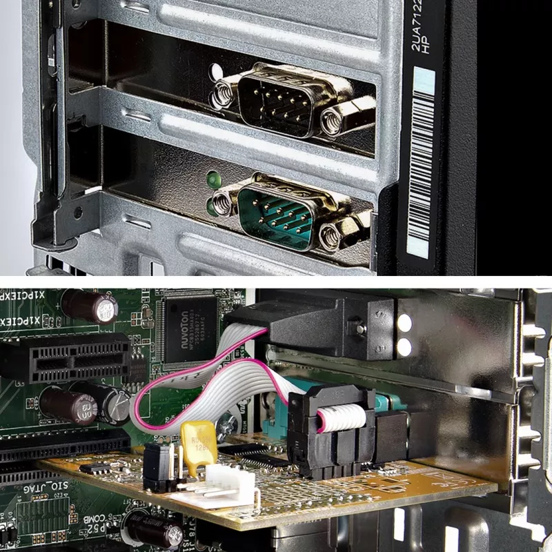 StarTech.com Placa de interface série PCI Express de 2 portas, placa série PCIe dual port para RS232 (DB9), UART 16C1050, suportes Low/Full Profile, retenção de COM, para Windows/Linux