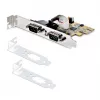 StarTech.com Placa de interface série PCI Express de 2 portas, placa série PCIe dual port para RS232 (DB9), UART 16C1050, suportes Low/Full Profile, retenção de COM, para Windows/Linux