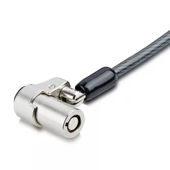 StarTech.com Cabo de segurança para portátil compatível com Noble Wedge®; 1,8 m, fechadura de chave antifurto, cabo de segurança para portáteis Dell XPS/Latitude/2-in-1, cabo de aço resistente a cortes para portátil