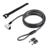 StarTech.com Cabo de segurança para portátil compatível com Noble Wedge®; 1,8 m, fechadura de chave antifurto, cabo de segurança para portáteis Dell XPS/Latitude/2-in-1, cabo de aço resistente a cortes para portátil