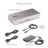StarTech.com Docking station universal USB4 e Thunderbolt 4, quatro ecrãs em Windows, dois ecrãs em MacBook, dock HDMI DP com função de carregamento de portátil de 98W