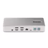 StarTech.com Docking station universal USB4 e Thunderbolt 4, quatro ecrãs em Windows, dois ecrãs em MacBook, dock HDMI DP com função de carregamento de portátil de 98W