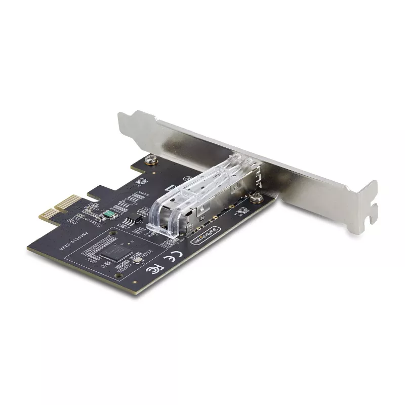 StarTech.com Placa de rede SFP GbE de 1 porta, PCIe 2.1 x1, Intel I210-IS, controlador 1GbE, 1000BASE cobre/fibra, NIC Gigabit Ethernet de porta única, para desktops/servidores – compatível com Windows e Linux