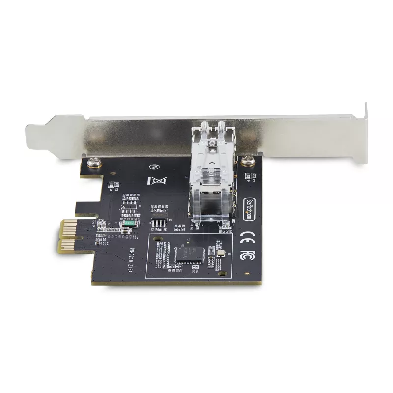 StarTech.com Placa de rede SFP GbE de 1 porta, PCIe 2.1 x1, Intel I210-IS, controlador 1GbE, 1000BASE cobre/fibra, NIC Gigabit Ethernet de porta única, para desktops/servidores – compatível com Windows e Linux