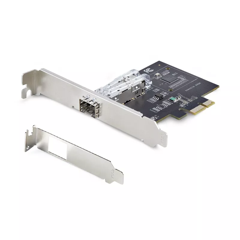 StarTech.com Placa de rede SFP GbE de 1 porta, PCIe 2.1 x1, Intel I210-IS, controlador 1GbE, 1000BASE cobre/fibra, NIC Gigabit Ethernet de porta única, para desktops/servidores – compatível com Windows e Linux