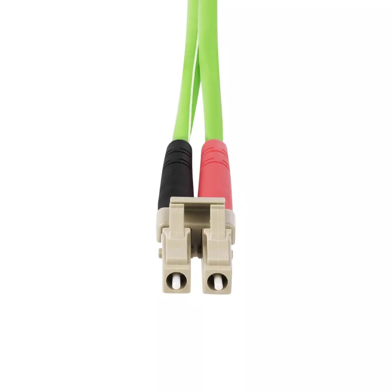 StarTech.com Cabo de fibra ótica multimodo OM5 LC para LC (UPC) de 2m (6.6ft), 50/125µm duplex LOMMF Zipcord, VCSEL, 40G/100G, cabo de patch de fibra ótica LSZH