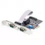 StarTech.com Placa série PCIe de 2 portas, placa série PCI Express dual port para RS232/RS422/RS485 (DB9), suportes Low-Profile incluídos, UART 16C1050, Windows/Linux, compatível com TAA – proteção ESD nível 4