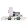 StarTech.com Placa série PCIe de 2 portas, placa série PCI Express dual port para RS232/RS422/RS485 (DB9), suportes Low-Profile incluídos, UART 16C1050, Windows/Linux, compatível com TAA – proteção ESD nível 4