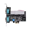 StarTech.com Placa série PCIe de 2 portas, placa série PCI Express dual port para RS232/RS422/RS485 (DB9), suportes Low-Profile incluídos, UART 16C1050, Windows/Linux, compatível com TAA – proteção ESD nível 4