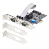 StarTech.com Placa série PCIe de 2 portas, placa série PCI Express dual port para RS232/RS422/RS485 (DB9), suportes Low-Profile incluídos, UART 16C1050, Windows/Linux, compatível com TAA – proteção ESD nível 4