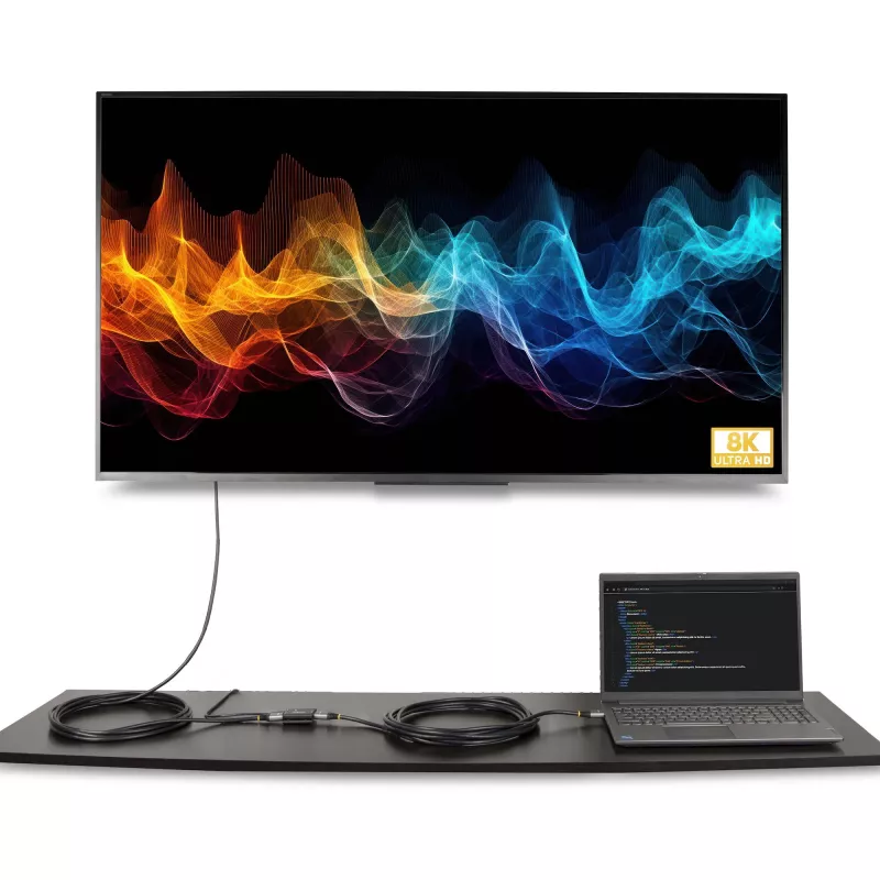 StarTech.com Amplificador de sinal HDMI 8K 60Hz de 10 m, repetidor HDMI 2.1 inline ativo e amplificador de sinal de vídeo até 8K 60Hz/4K 144Hz, extensor de cabo HDMI compacto – extensão de sinal HDMI