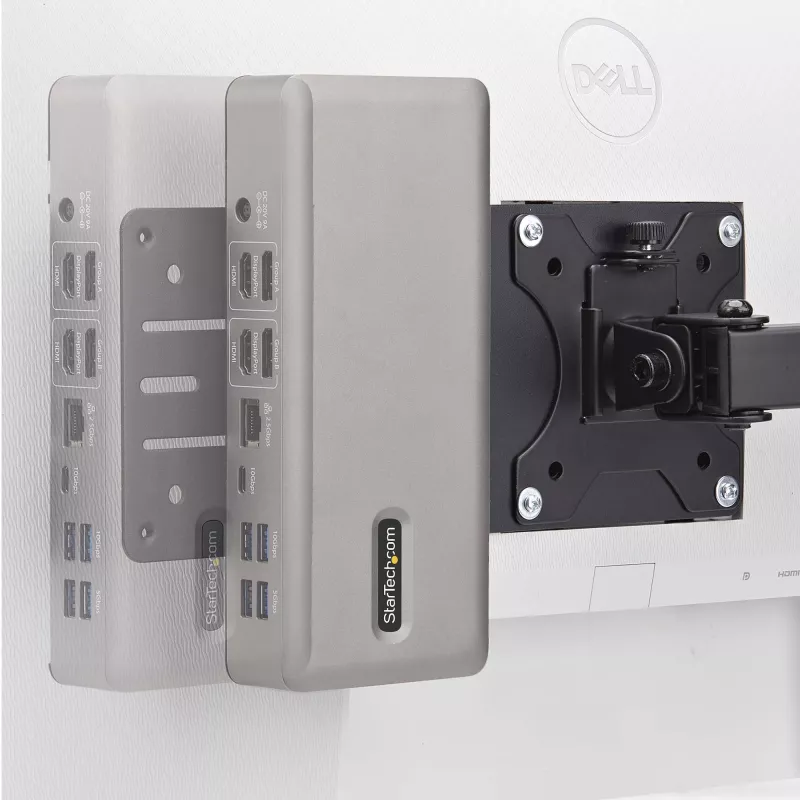 StarTech.com Suporte de montagem VESA para NUC/Thin Clients ou docking stations de portátil, placa de expansão compatível com VESA 75x75/100x100 para mini-PC