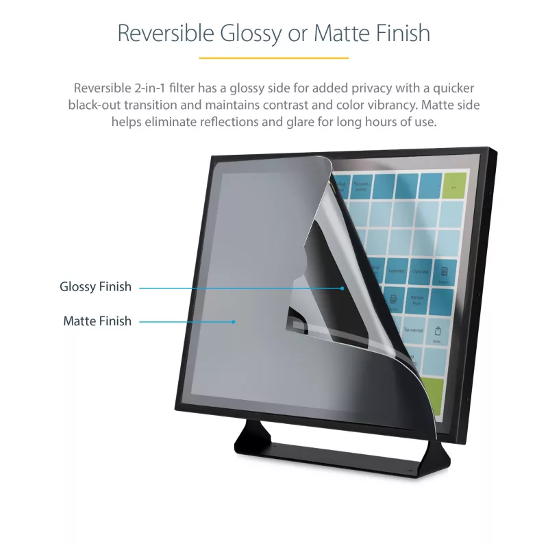 StarTech.com Filtro de privacidade para monitor de computador 19 polegadas 5:4, película de privacidade antirreflexo com redução de 51% de luz azul, protetor de ecrã para monitor com ângulo de visualização de +/- 30°