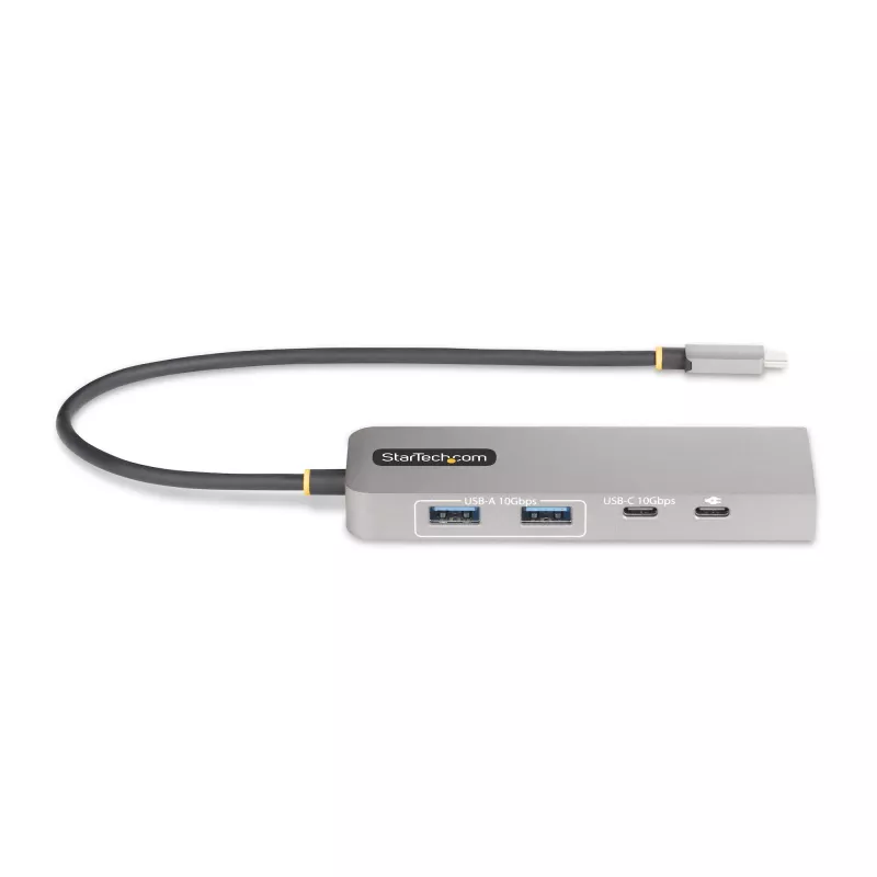 StarTech.com Hub USB-C de 3 portas com Ethernet 2,5 Gbit/s e Power Delivery 100 W pass-through, USB 3.2 10 Gbit/s, 2x USB-A/1x USB-C, hub adaptador USB Type-C portátil