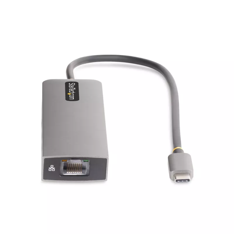 StarTech.com Hub USB-C de 3 portas com Ethernet 2,5 Gbit/s e Power Delivery 100 W pass-through, USB 3.2 10 Gbit/s, 2x USB-A/1x USB-C, hub adaptador USB Type-C portátil