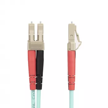 StarTech.com Cabo de fibra ótica multimodo OM4 LC/UPC para LC/UPC de 20m (65ft), fibra Zipcord 50/125µm LOMMF/VCSEL, 100G, baixa perda de inserção – cabo jumper de fibra ótica LSZH