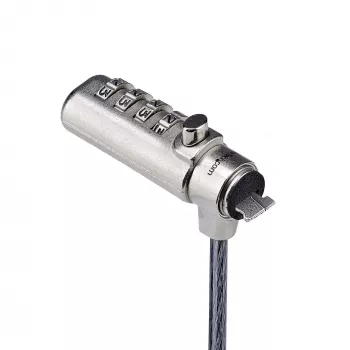 StarTech.com Fechadura slim Lock compatível com K-Slot, cabo de segurança de 1,5 m, proteção antifurto de secretária para portátil/notebook, cabo de aço resistente a cortes, fechadura de combinação