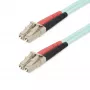 StarTech.com Cabo de fibra ótica multimodo OM4 LC/UPC para LC/UPC de 25 m (82 pés), fibra Zipcord 50/125 µm LOMMF/VCSEL, 100G, baixa perda de inserção – cabo jumper de fibra ótica LSZH