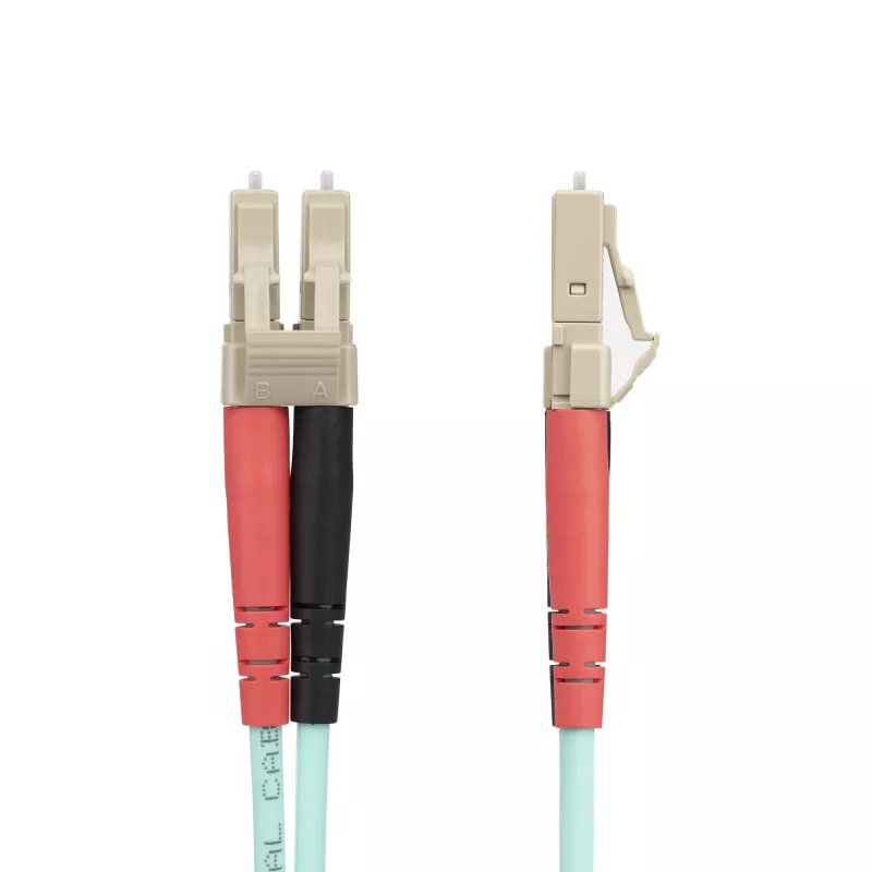 StarTech.com Cabo de fibra ótica multimodo OM4 LC/UPC para LC/UPC de 25 m (82 pés), fibra Zipcord 50/125 µm LOMMF/VCSEL, 100G, baixa perda de inserção – cabo jumper de fibra ótica LSZH