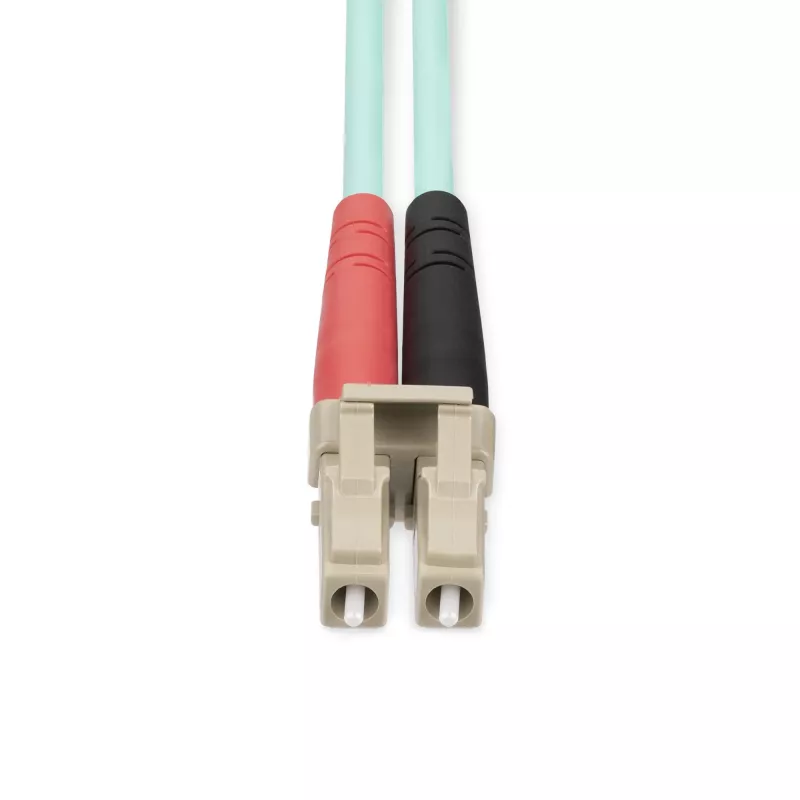 StarTech.com Cabo de fibra ótica multimodo OM4 LC/UPC para LC/UPC de 25 m (82 pés), fibra Zipcord 50/125 µm LOMMF/VCSEL, 100G, baixa perda de inserção – cabo jumper de fibra ótica LSZH