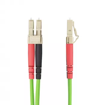 StarTech.com Cabo de fibra ótica multimodo OM5 LC para LC (UPC) de 15m (49.2ft), 50/125µm duplex LOMMF Zipcord, VCSEL, 40G/100G, cabo jumper de fibra ótica LSZH