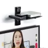 StarTech.com Prateleira AV flutuante de parede, prateleira de altura ajustável para debaixo da TV, organização de equipamentos A/V em prateleira de vidro temperado preto