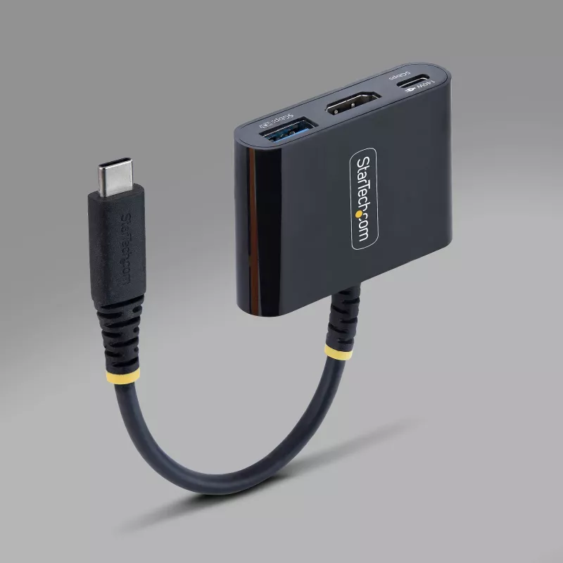 StarTech.com adaptador multiporta de USB-C para HDMI com carregamento PD de 140 W, HDMI 4K a 60 Hz, hub USB de 5 Gbit/s, mini dock para MacBook / Dell / Thinkpad / HP / iPad / tablets