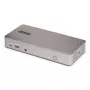 Docking station USB4 StarTech.com para três monitores, 4K 60Hz HDMI ou DisplayPort, carregamento de portátil 100W, 2,5GbE, dock USB-C multi-monitor, sem drivers