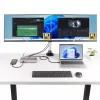 Docking station USB4 StarTech.com para três monitores, 4K 60Hz HDMI ou DisplayPort, carregamento de portátil 100W, 2,5GbE, dock USB-C multi-monitor, sem drivers