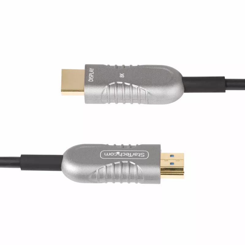 Cabo ótico ativo híbrido StarTech.com 9,1 m HDMI 2.1 (AOC), CMP, certificado Plenum, cabo de fibra ótica HDMI 2.1/2.0 Ultra High Speed 8K, 48 Gbit/s, 8K 60 Hz/4K 120 Hz, HDR10+/FRL/TMDS/eARC