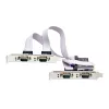 Placa PCIe serial StarTech.com de 4 portas, placa serial PCI Express quad-port para RS232/RS422/RS485 (DB9), suporte low-profile incl., UART 16C1050, Windows/Linux, conforme TAA – proteção ESD nível 4