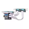 Placa PCIe serial StarTech.com de 4 portas, placa serial PCI Express quad-port para RS232/RS422/RS485 (DB9), suporte low-profile incl., UART 16C1050, Windows/Linux, conforme TAA – proteção ESD nível 4