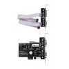 Placa PCIe serial StarTech.com de 4 portas, placa serial PCI Express quad-port para RS232/RS422/RS485 (DB9), suporte low-profile incl., UART 16C1050, Windows/Linux, conforme TAA – proteção ESD nível 4